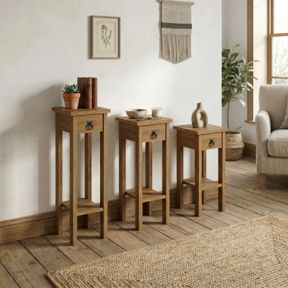 conjunto-set-de-mesas-pedestal-madera-maciza-linea-mexicana-oscuro