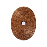 Individual Oval Bamboo Rattan 40x30Cm 584023