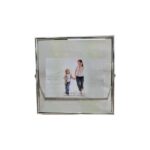 Portarretrato Vidrio Y Metal Cuadrado