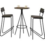 Desayunador Con Butacas Onix Negro