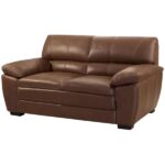 Sillón 100% Cuero 2 Cuerpos Premium Caramelo 