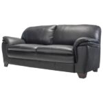 Sillón 100% Cuero 3 Cuerpos Monza Negro