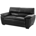 Sillón 100% Cuero 2 Cuerpos Premium Negro