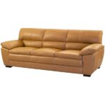 Sofa 3 Cuerpos Premium 100% Cuero Camel