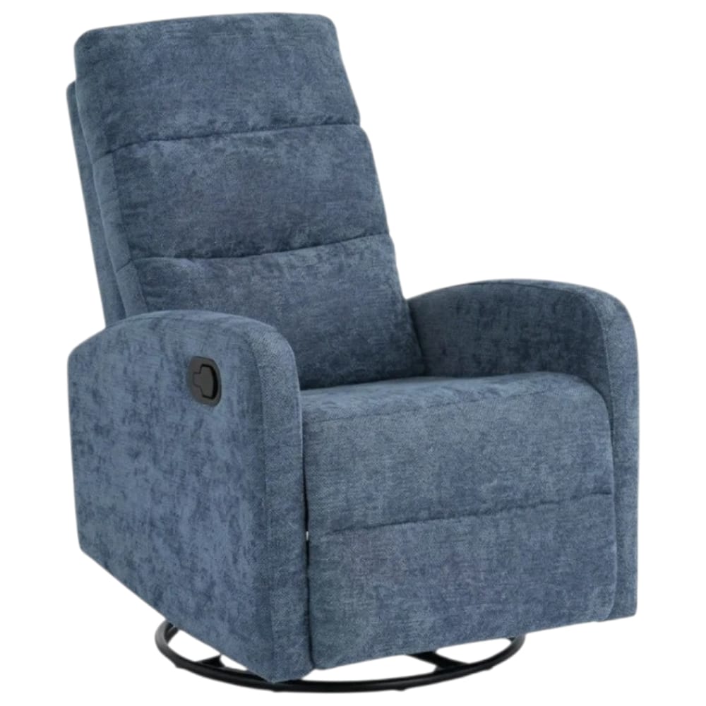 Poltrona Reclinable Giratoria Mecedora Rocking – Azul